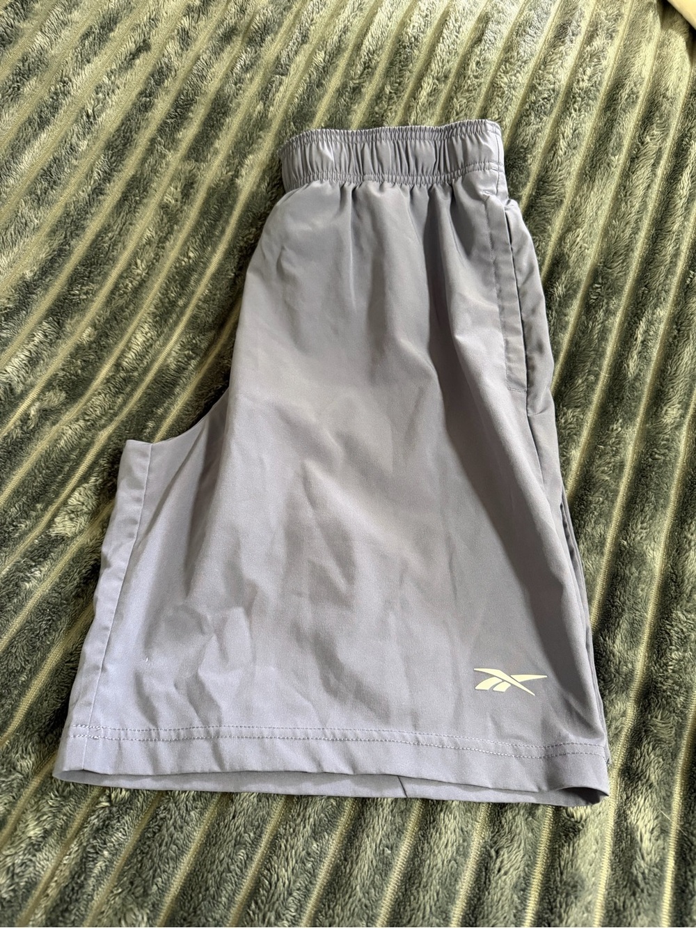 Reebok Men's Lavender/Blue 9” Athletic Shorts with Logo